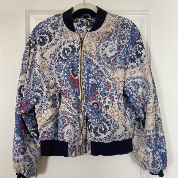 Free people floral bomber jacket - Picture 1 of 4